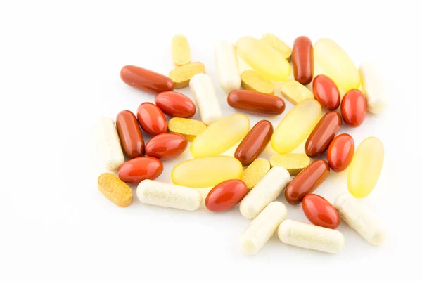 Tabletki Multiwitaminy Zdrowie Oleju Rybnego — Zdjęcie stockowe