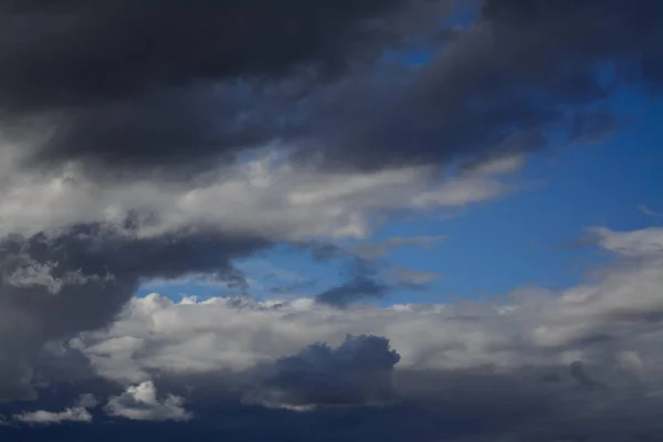 Blue gray white clouds sky cloudscape
