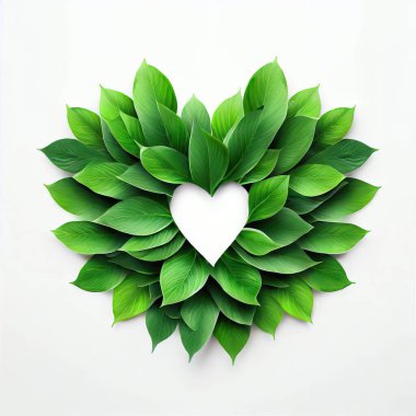 kalp şeklinde yeşil yapraklar..