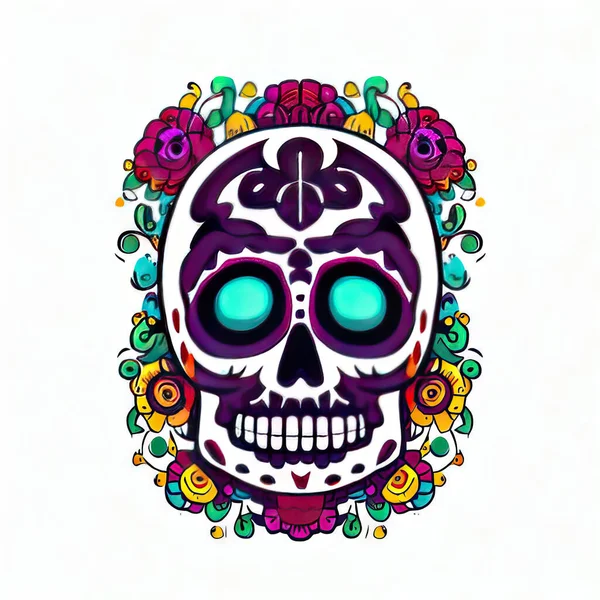 Skull Sugar Skull Vector Illustration Graphic Design — Stock Photo, Image