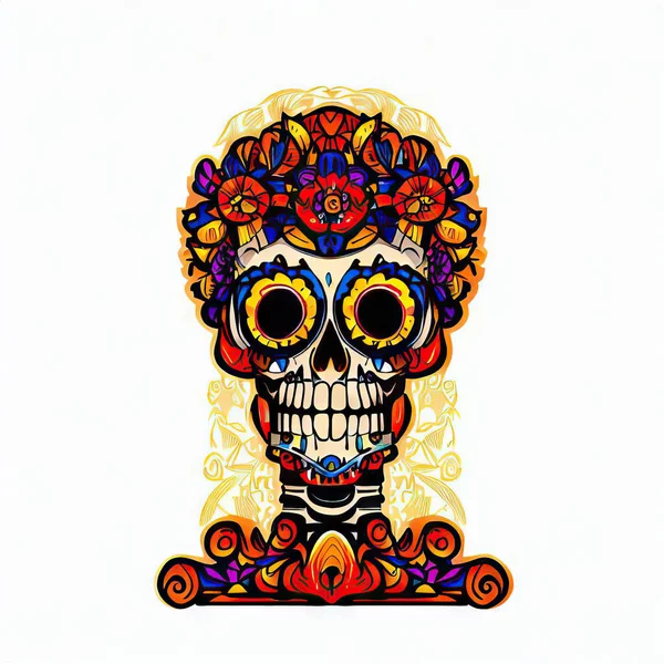 メキシコ人の頭蓋骨の頭蓋骨 — ストック写真