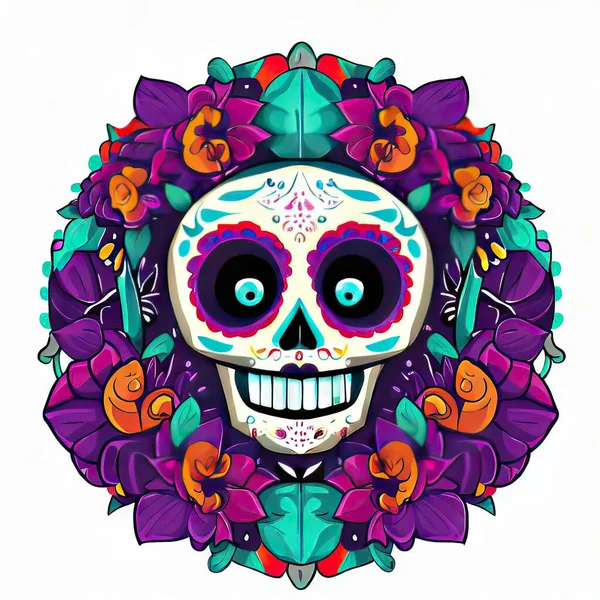 Mexican Skull Vector Art — Stock Photo, Image