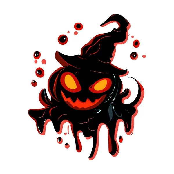 Vecteur Halloween Dessin Animé Illustration Fantôme — Image vectorielle