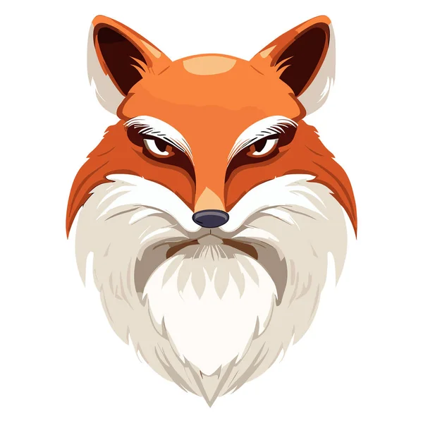 红狐的头 矢量图解 卡通动物 野生狐狸 — 图库矢量图片