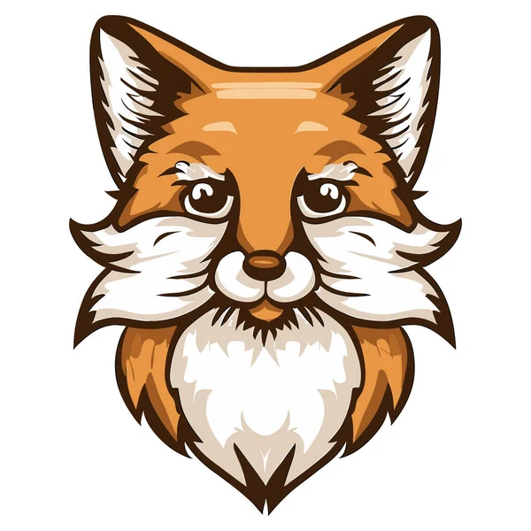 狐狸脸 红胡子 — 图库矢量图片