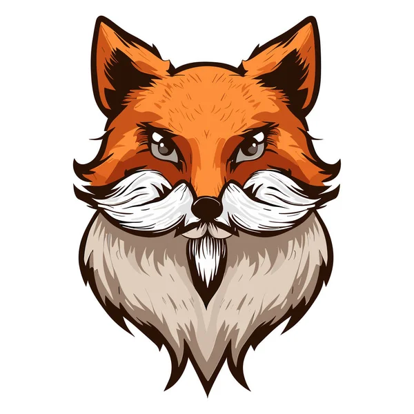 Vector Illustration Fox Head — Stock Vector
