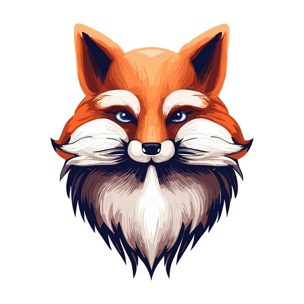 Cute Fox Head Vector Illustration — Stock Vector