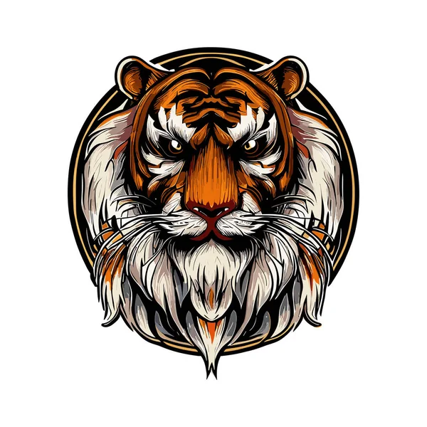 Тигровая Голова Векторная Иллюстрация — стоковый вектор