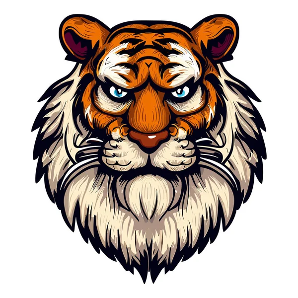 Tête Tigre Tigre Tigre — Image vectorielle