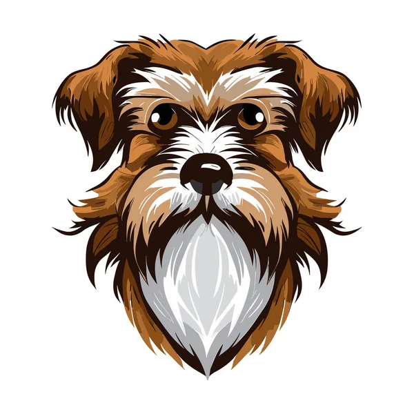 Chien Terrier Portrait Illustration Vectorielle — Image vectorielle