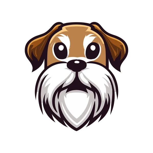 Diseño Del Logotipo Mascota Cabeza Perro — Vector de stock