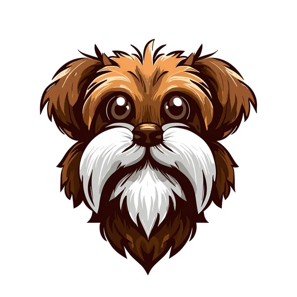 ภาพเวกเตอร ของสายพ ขของ Terrier วยเครา — ภาพเวกเตอร์สต็อก