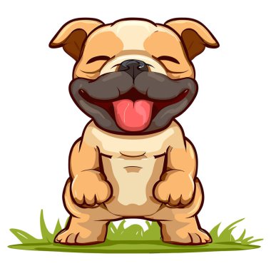 Mutlu bir boksör köpeğinin çizimi