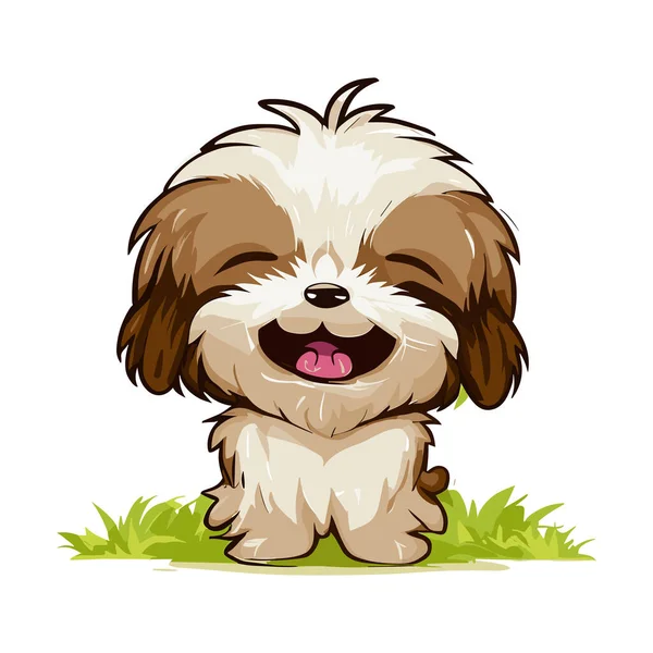 Cute Dog Happy Expression — Stock Vector