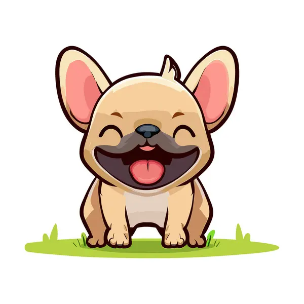 Cute Dog Tongue Out — Stock Vector