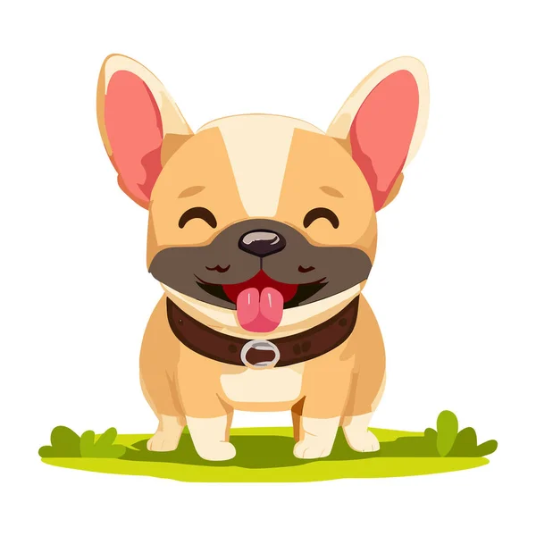 Netter Hund Mit Zunge Aus Cartoon — Stockvektor