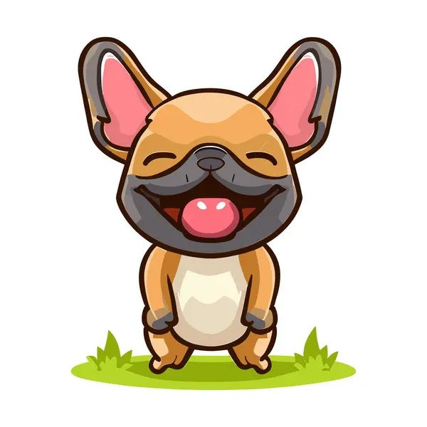 かわいいブルドッグ犬の漫画 — ストックベクタ