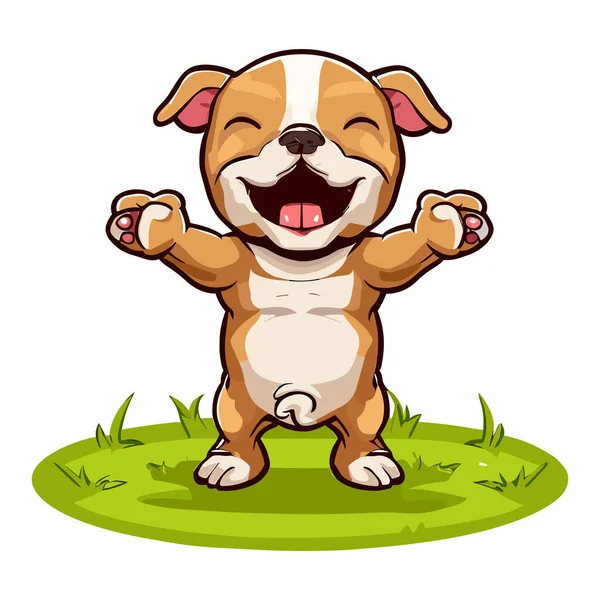 Vector Illustration Cute Dog Cartoon — Stock Vector