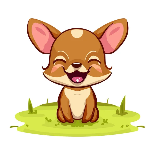 Happy Cute Dog Cartoon Vector Illustration Design — Stock Vector
