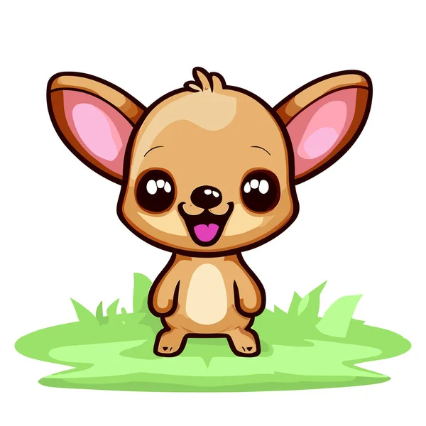 Cute Little Baby Fox Cartoon Vector Illustration Graphic Design — Stock Vector