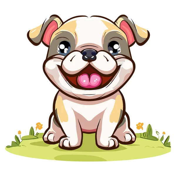 Cute Dog Cartoon Illustration — Stock Vector