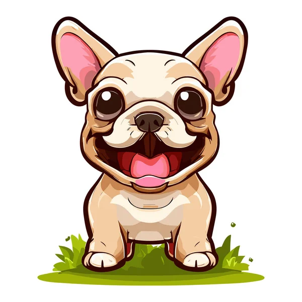 Happy Bulldog Dog Mascot — Stock Vector