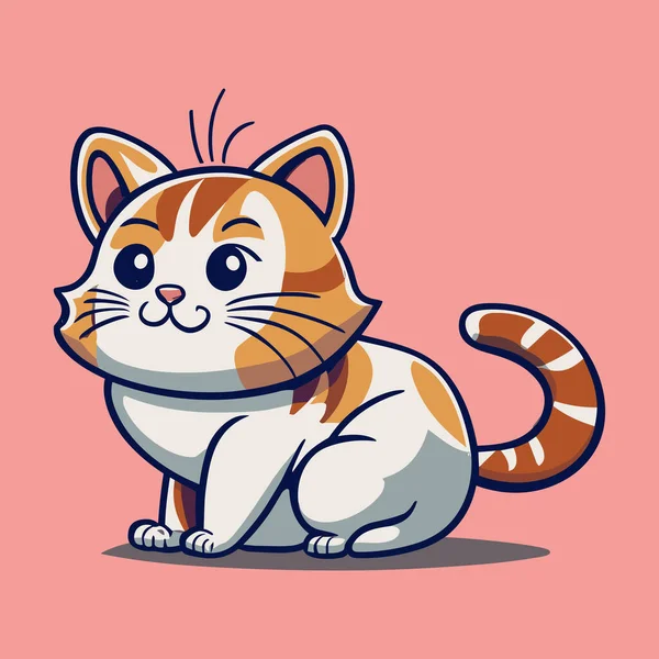 Niedliche Katze Cartoon Tier Vektor Illustration Design — Stockvektor