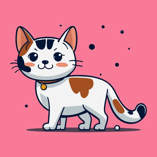 Niedliche Katze Vektor Illustration — Stockvektor