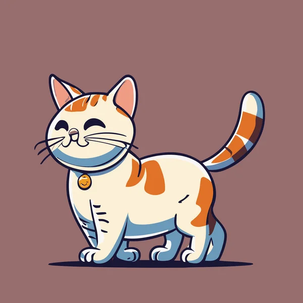 Dibujos Animados Gato Vector Ilustración — Vector de stock