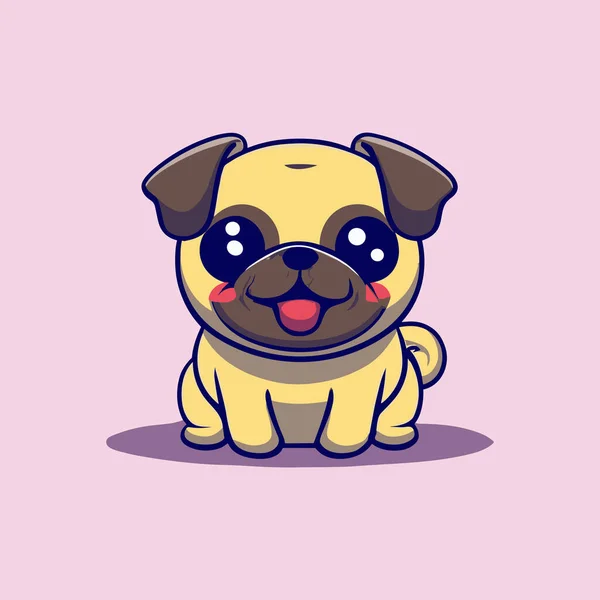 Pug Dog Vector Illustration — Stock Vector