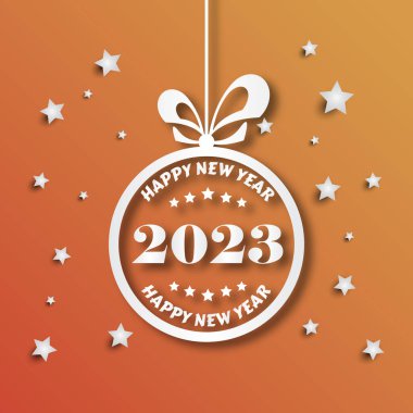 2023 happy new year. numbers minimalist style. vector linear numbers. design of greeting cards. vector illustration.