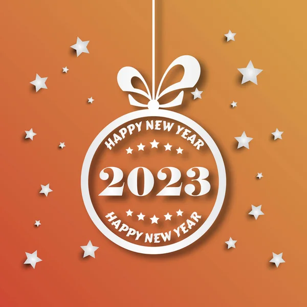 2023 Καλή Χρονιά Αριθμούς Μινιμαλιστικό Στυλ Γραμμικούς Διανυσματικούς Αριθμούς Σχεδιασμός Εικονογράφηση Αρχείου