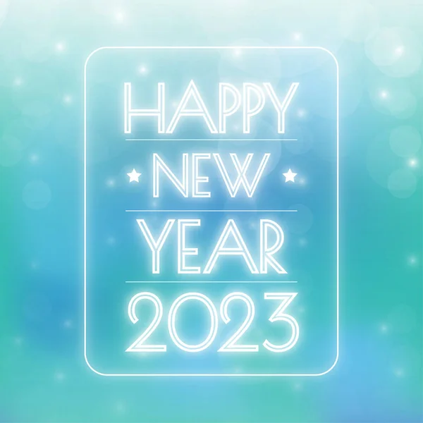 2023 Happy New Year Numbers Minimalist Style Vector Linear Numbers lizenzfreie Stockvektoren