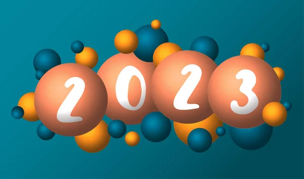 2023 Καλή Χρονιά Αριθμοί Στυλ Γραμμικούς Διανυσματικούς Αριθμούς Σχεδιασμός Ευχετήριων Διάνυσμα Αρχείου