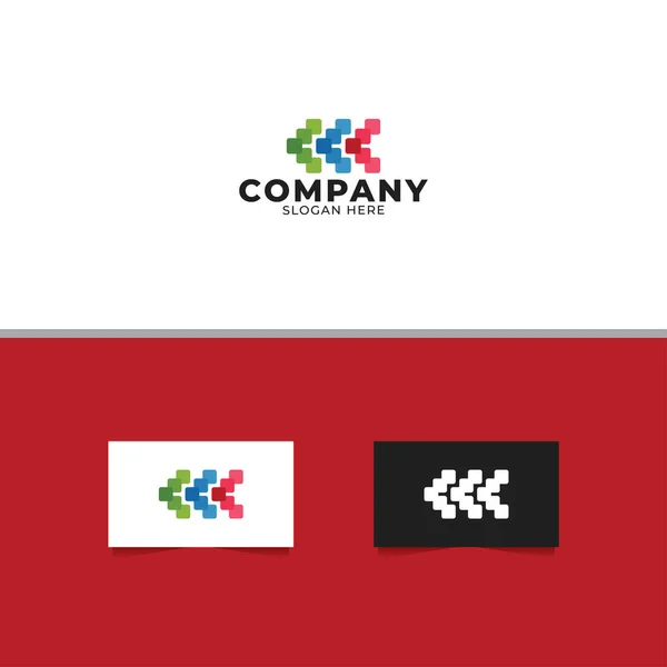 Plantilla Vectorial Diseño Logotipo Colorido Abstracto — Vector de stock