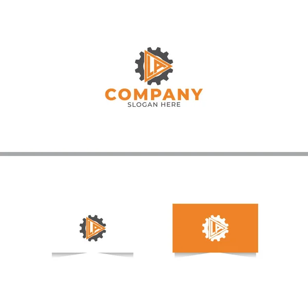 Carta Modelo Vetor Design Logotipo — Vetor de Stock