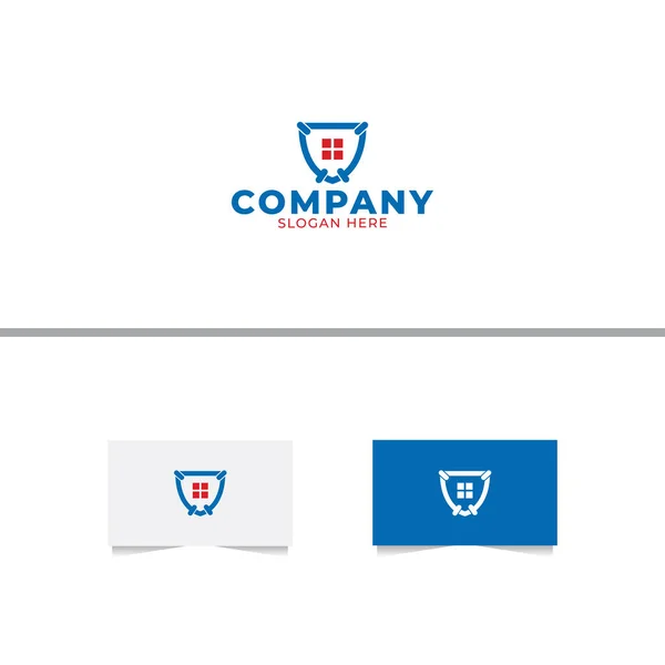 Encanamento Home Logo Design Template — Vetor de Stock