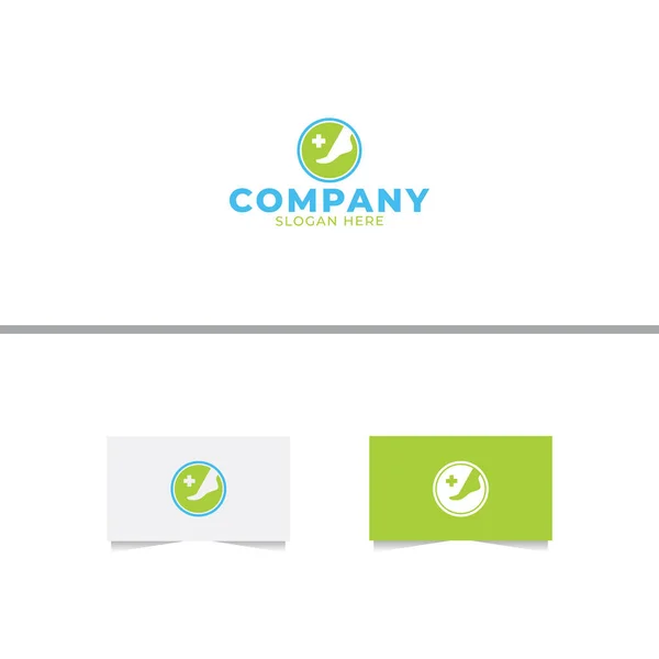 Foot Care Logo Design Template — Stock Vector