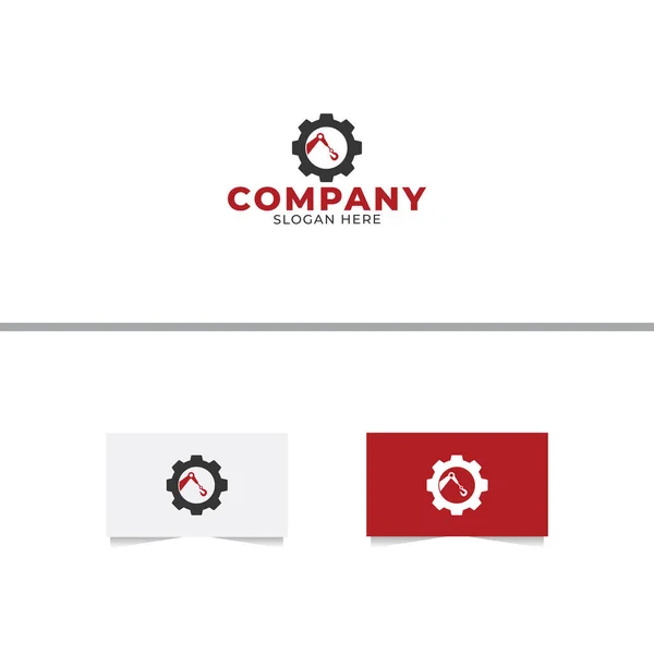 Modelo Design Logotipo Reboque Engrenagem —  Vetores de Stock