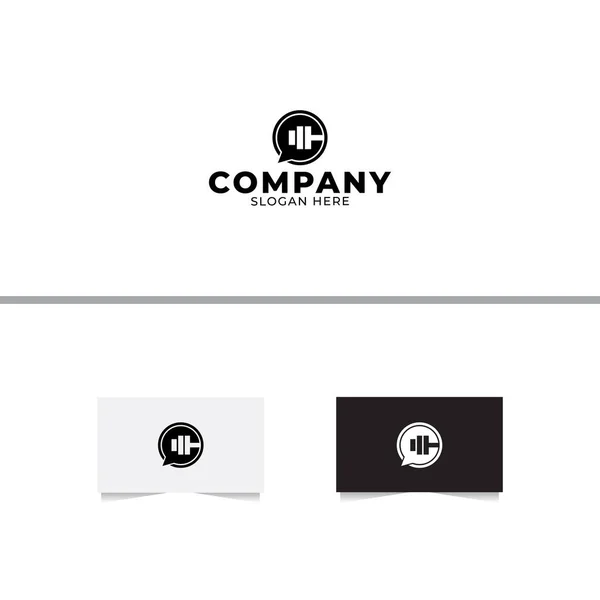Carta Ginástica Logo Design Template — Vetor de Stock