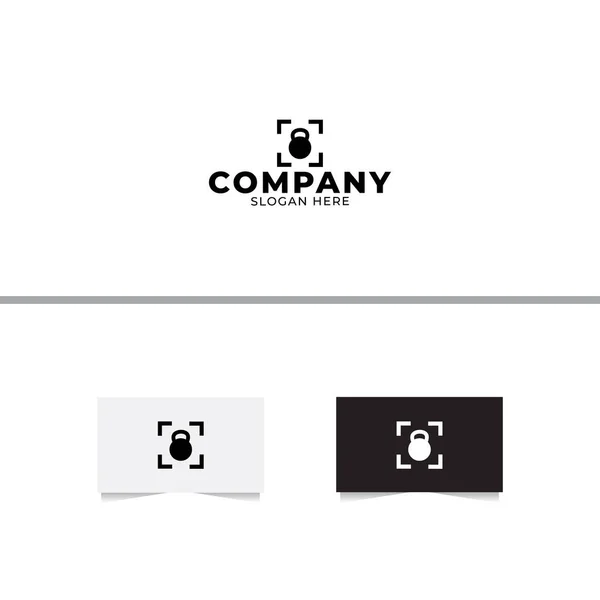 Palestra Foto Logo Design Template — Vettoriale Stock