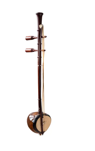Asiatisk Musikinstrument Fiol Vit Bakgrund — Stockfoto