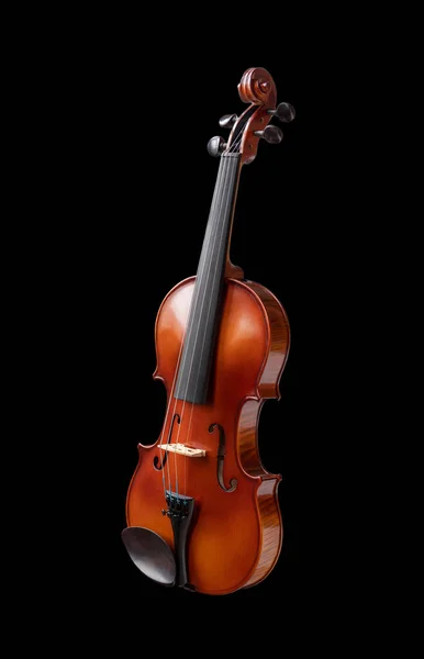 Violinen Musikinstrument Svart Bakgrund — Stockfoto