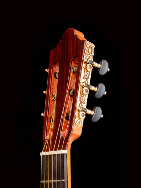 Närbild Bild Klassisk Gitarr Tuning Maskin Öppen Växel Selective Focus — Stockfoto