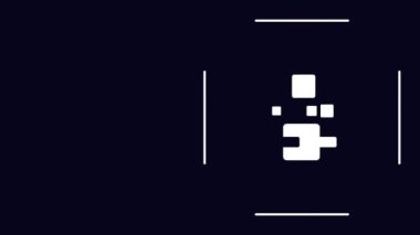 4k video of cartoon abstract symbol on black background. Concept of symbol.