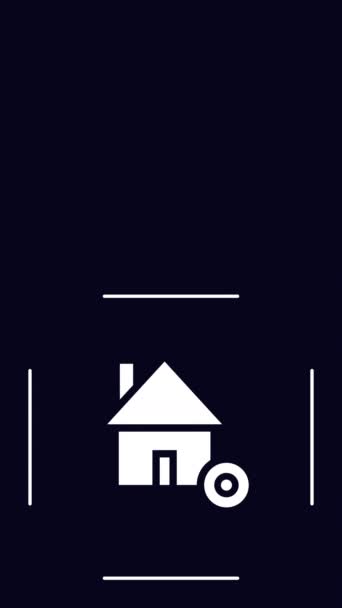 Video Cartoon Abstract House Icon Concept House — Vídeo de Stock