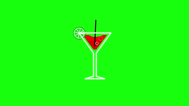 Vertikales Video Von Cartoon Cocktail Design Konzept Der Bar — Stockvideo