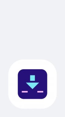 4k video of cartoon square icon on white background. Concept of time