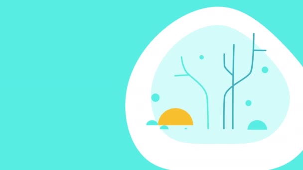 Video Cartoon Green Plants Mushrooms Concept Exploring World — Stock Video