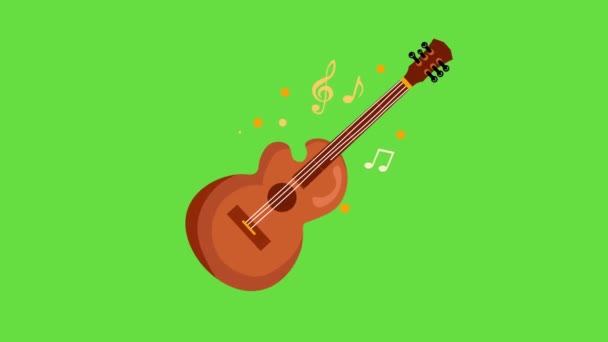 4K卡通小提琴乐器视频 音乐的概念 — 图库视频影像
